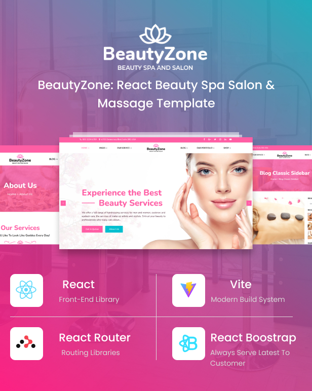 BeautyZone - React Beauty Spa Salon Template - 1